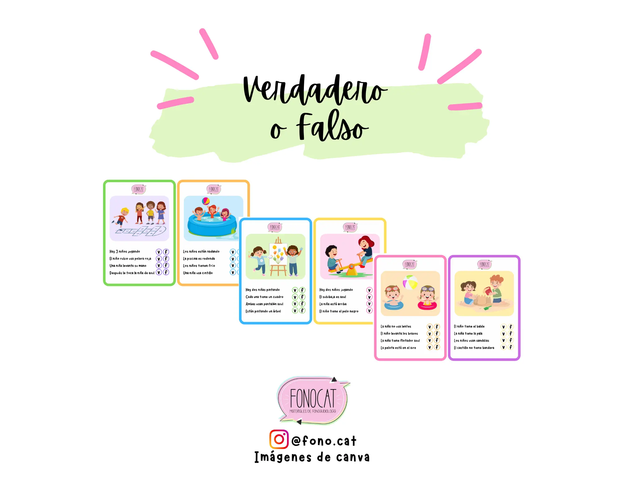 Tarjetas: Verdadero o falso