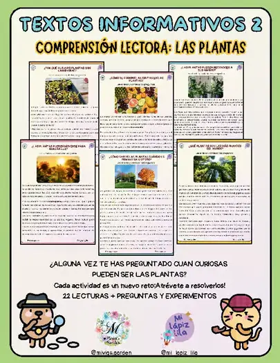 TEXTOS INFORMATIVOS "CURIOSIDADES DE LAS PLANTAS"