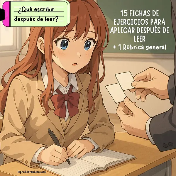 15 fichas de escritura para aplicar después de la lectura
