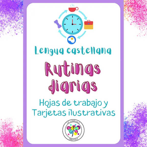 Spanish Daily Routines Worksheets Flash Cards Rutinas Diarias Hojas Tarjetas NO PREP