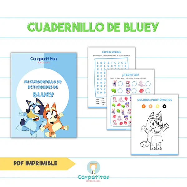 Cuadernillo de Actividades de Bluey en Español