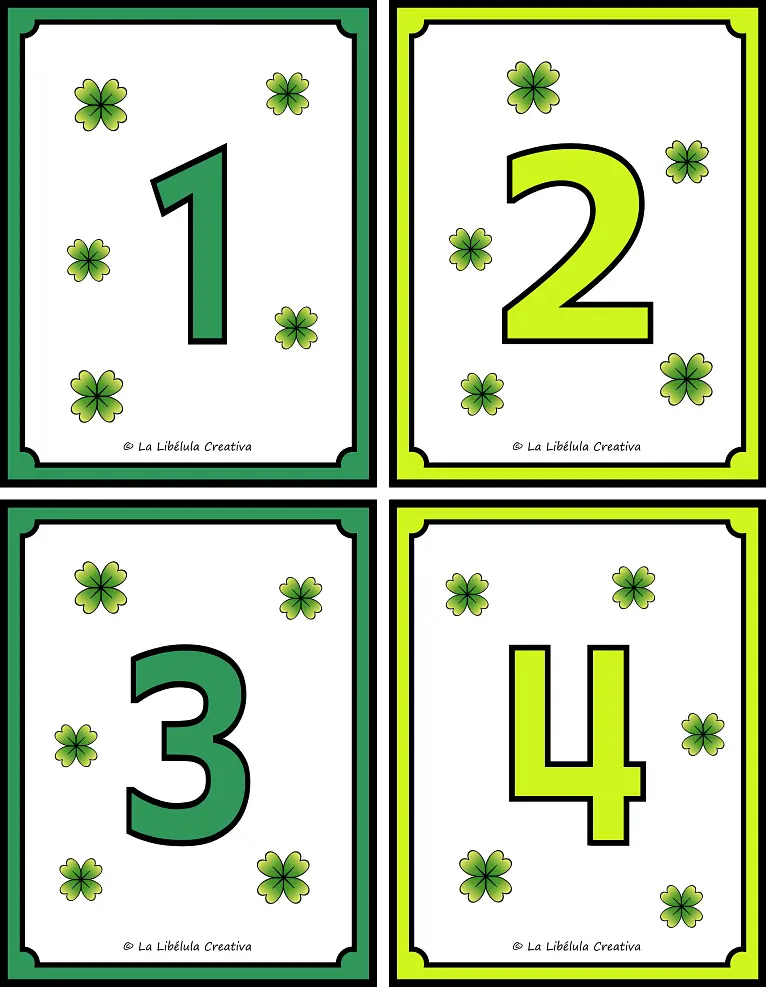 FLASH CARDS NUMEROS 0 A 100  - SAN PATRICIO - VERDE VERDE - ESPAÑOL_#g92626.png