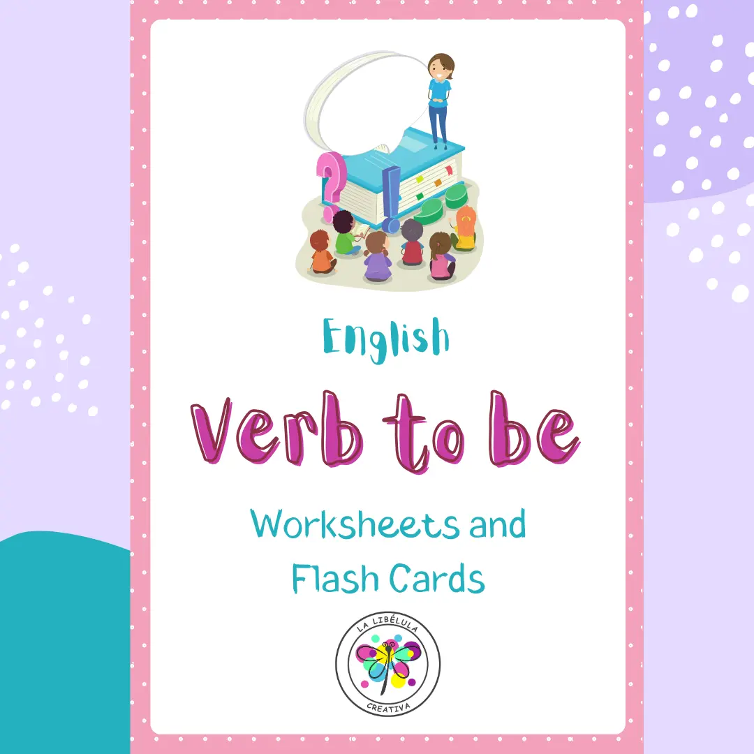 Verb to Be Present Worksheets Flash Cards Grammar Activities NO PREP Color