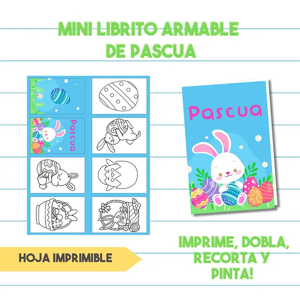 Mini Librito Para Colorear de Pascua | PDF Imprimible