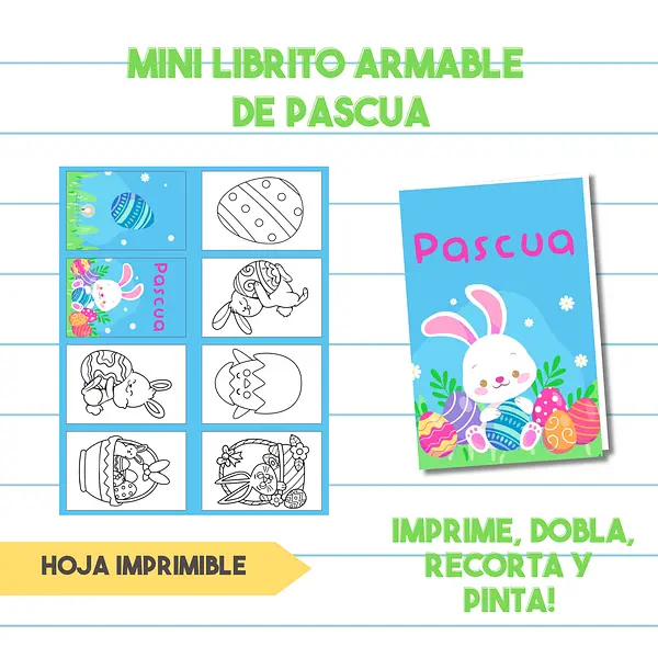 Mini Librito Para Colorear de Pascua | PDF Imprimible