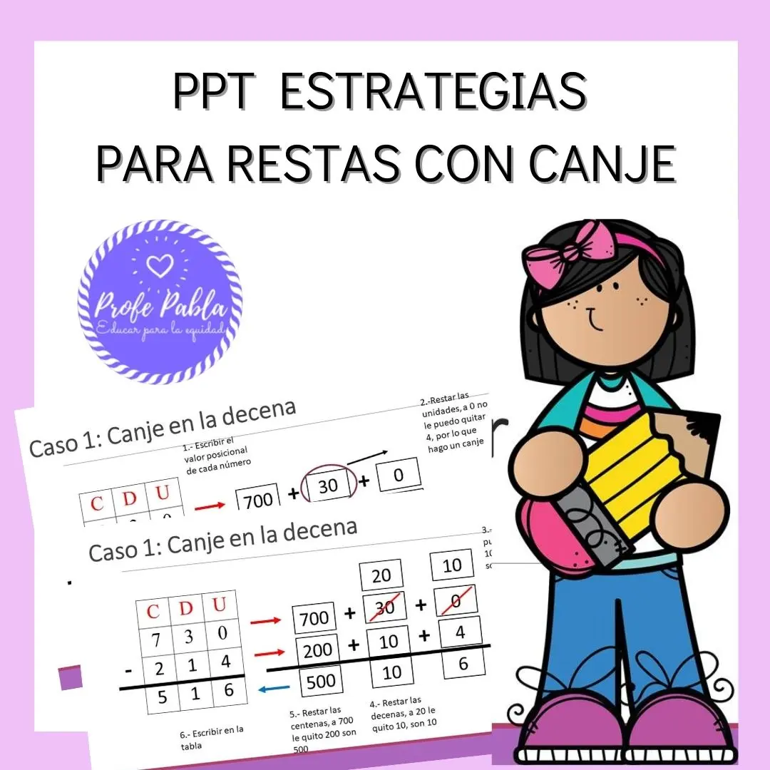 Ppt Estrategias para restas con canje