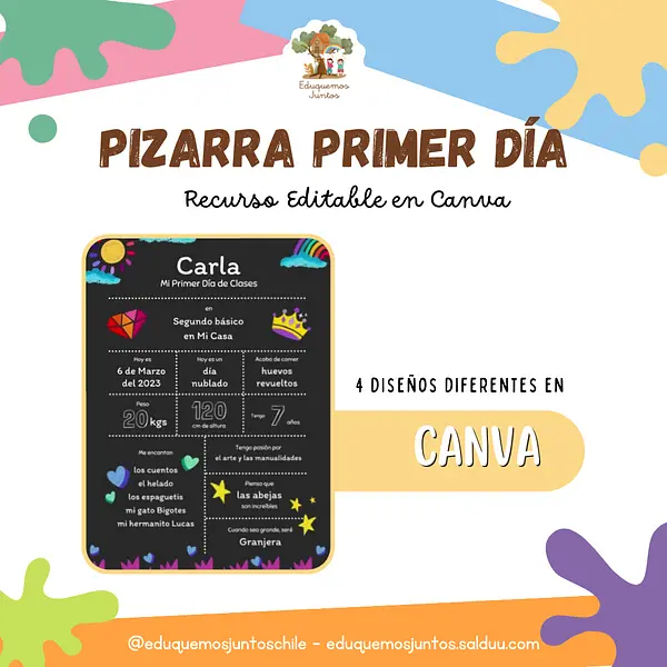 Pizarra Primer Día de Clases