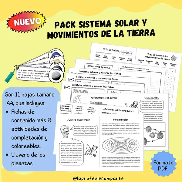 Pack Sistema solar y Movimientos de la Tierra