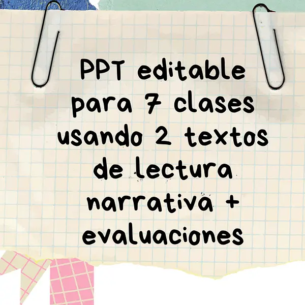 PPT editable 7 clases 2 textos niveles CL y PT