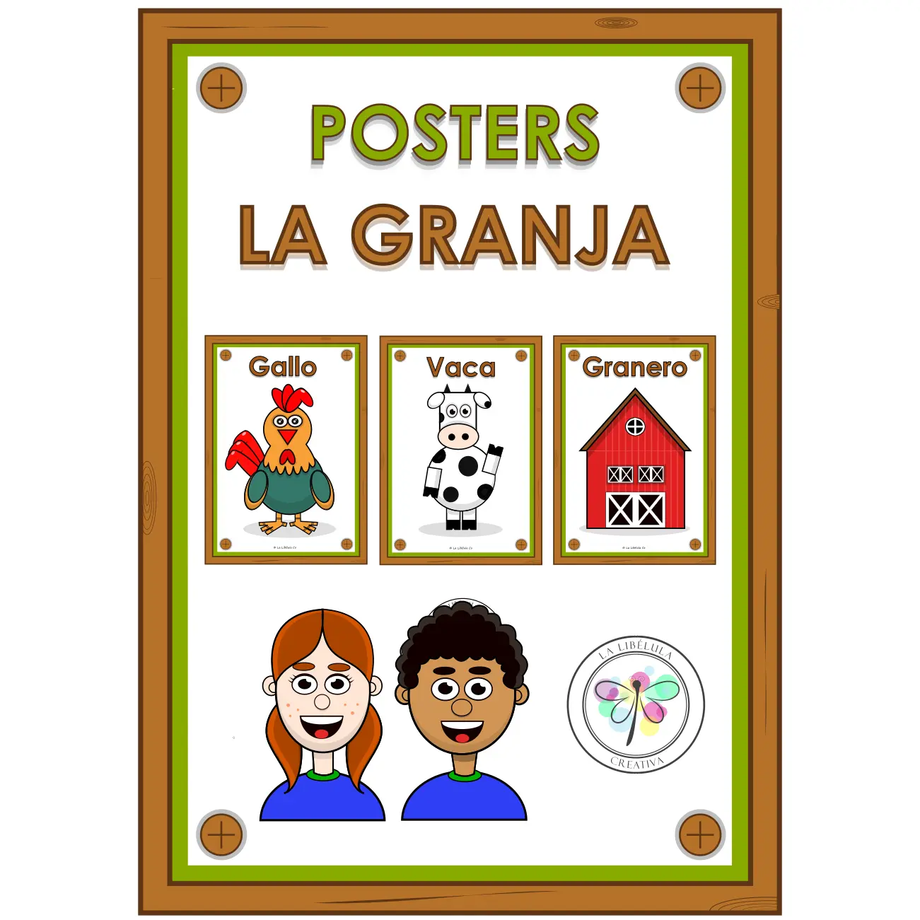 Spanish Posters The Farm Animals Barn Posters La Granja Animales Domésticos