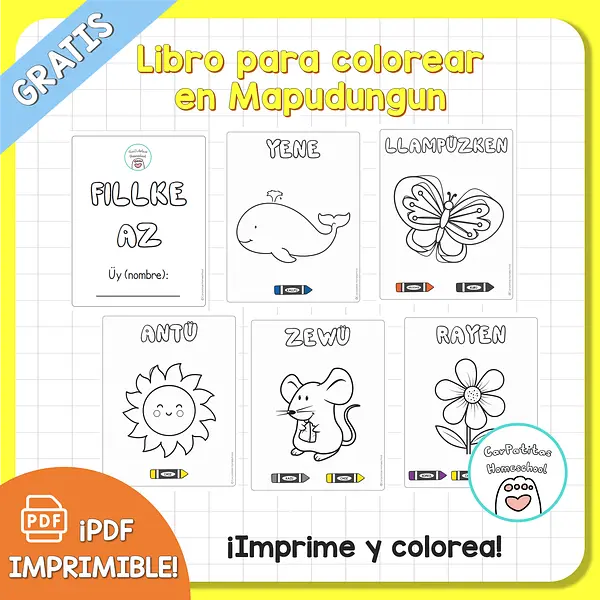 PDF Gratis: Libro para Colorear en Mapudungun
