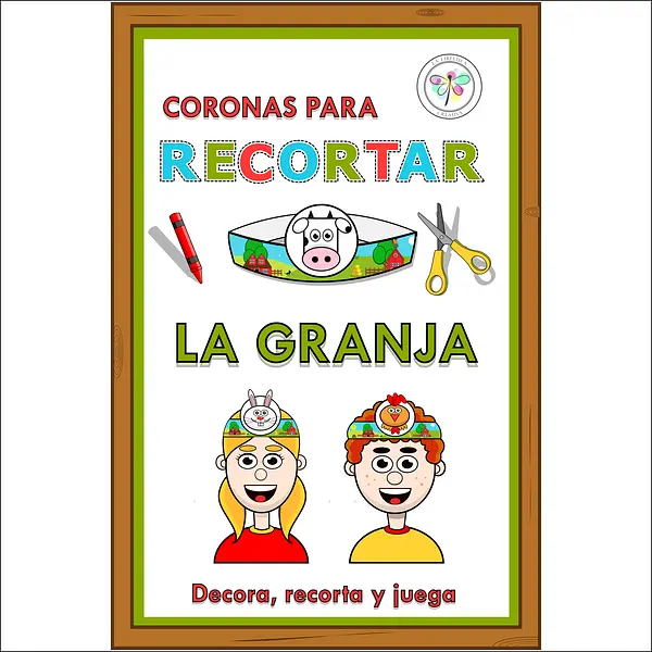 Spanish Crowns Farms Animals Headband Hat Coronas Recortar Granja Animales