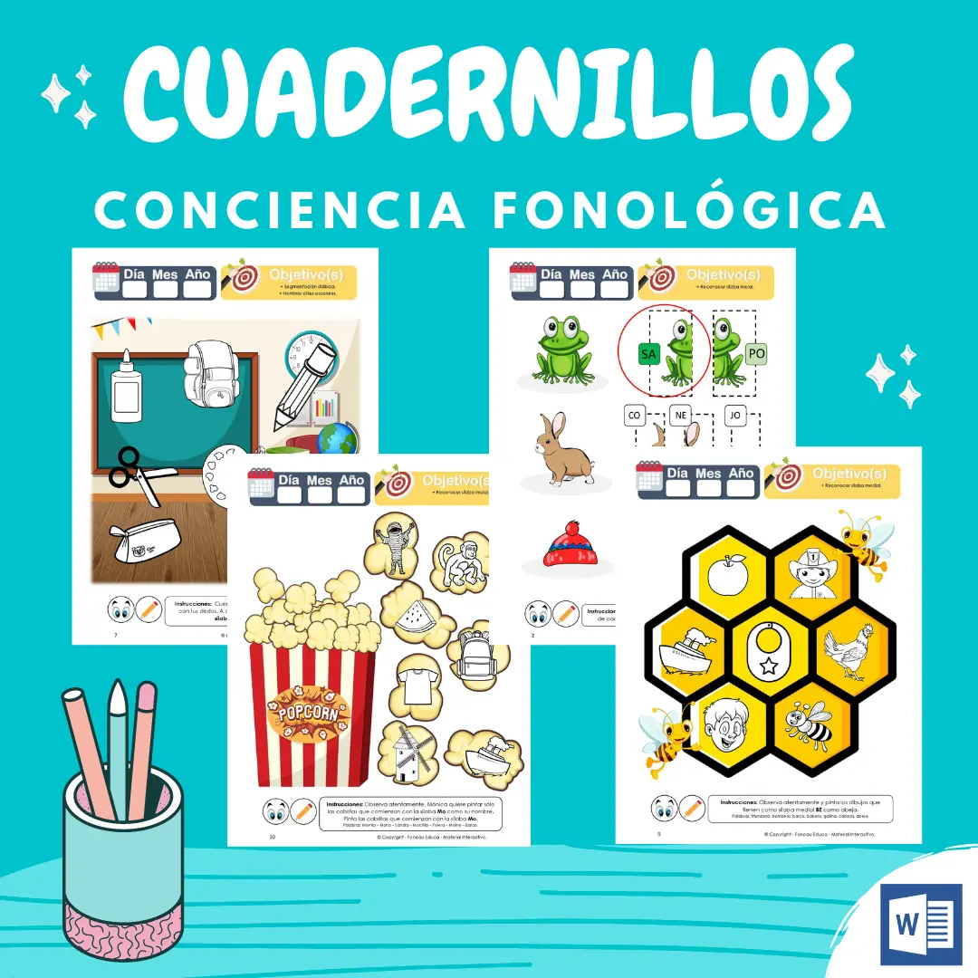 PACK: Cuadernillos Conciencia Fonológica