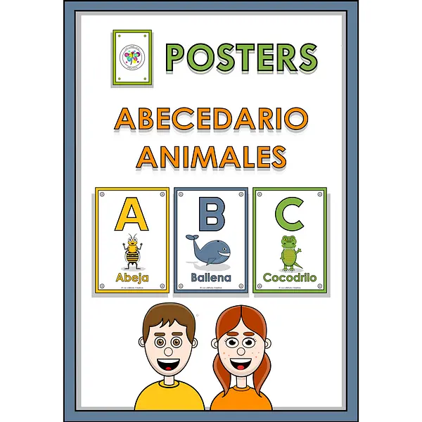 Spanish Posters Alphabet Animals Afiches Animales Abecedario Digrafos