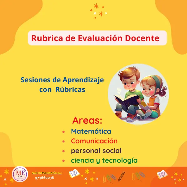 RÚBRICAS DE EVALUACIÓN DOCENTE Y SESIONES DE APRENDIZAJE-NIVEL INICIAL