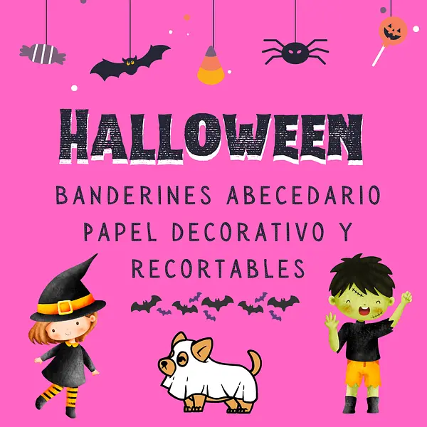 PPT editable letras y decorativos Halloween