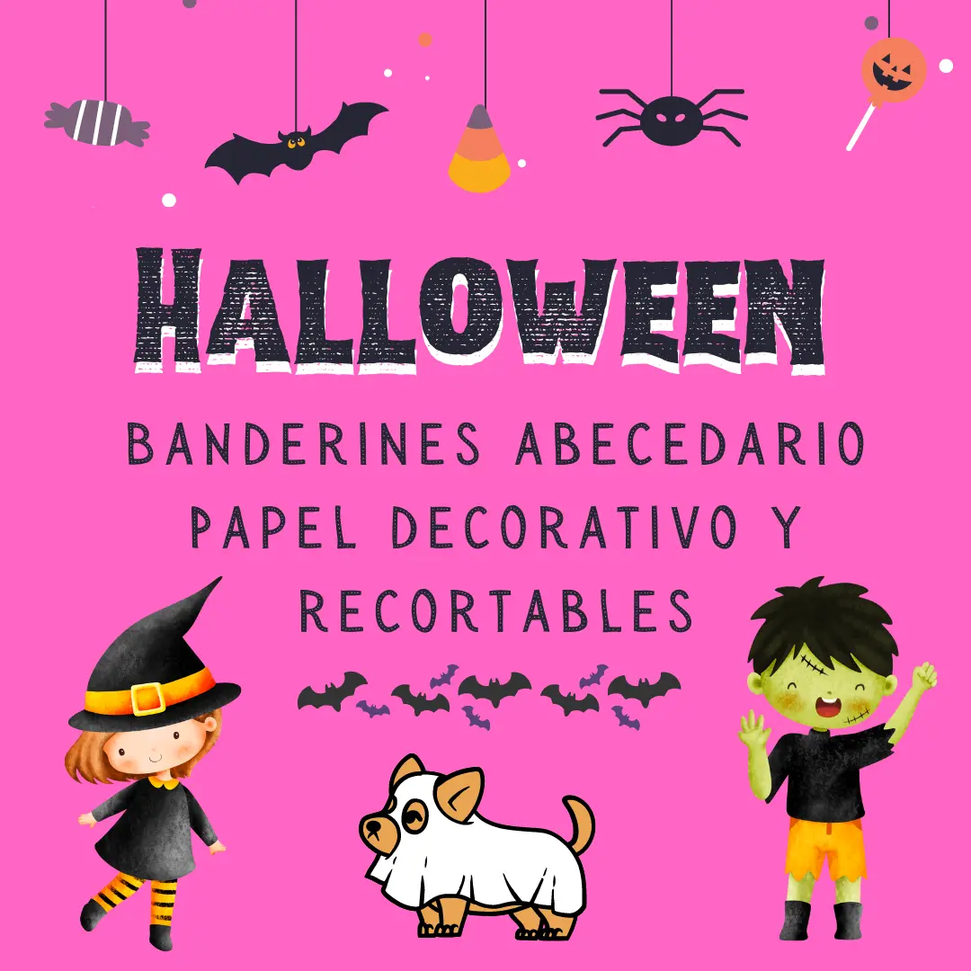 PPT editable letras y decorativos Halloween