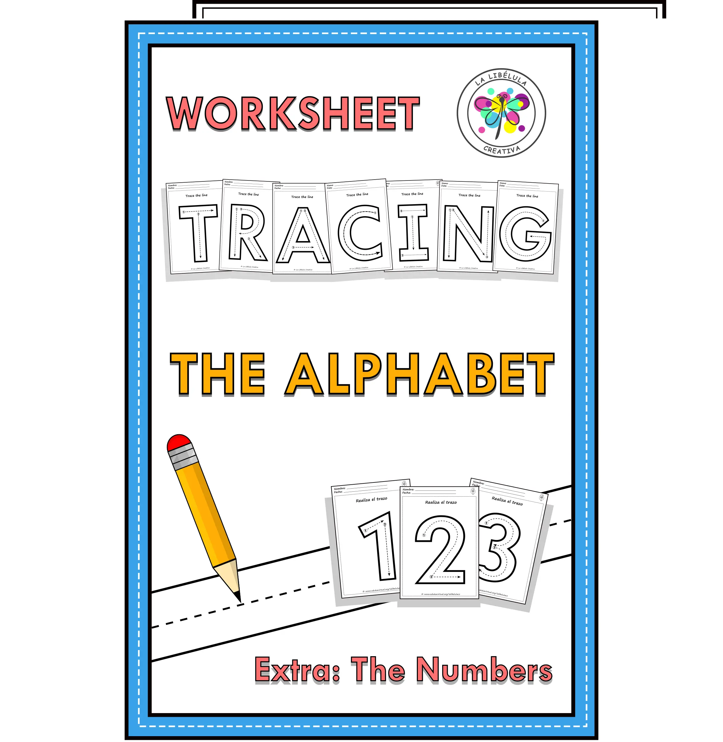 Worksheets Tracing The Alphabet - Extra Numbers