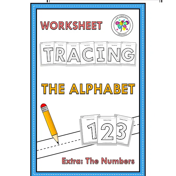 Worksheets Tracing The Alphabet - Extra Numbers