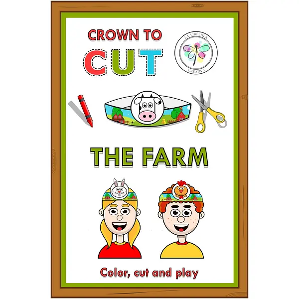 Crowns to Cut out The Farm Animals Headband Hat Barn Coloring