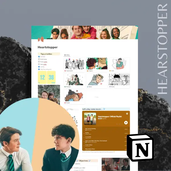 Heartstopper - Notion dashboard