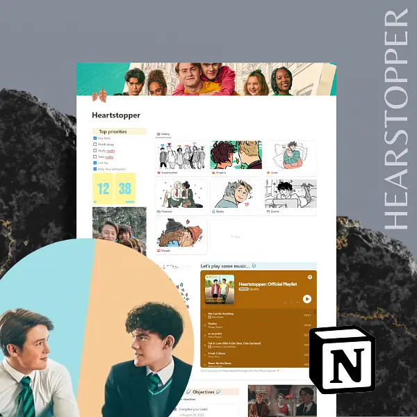 Heartstopper - Notion dashboard