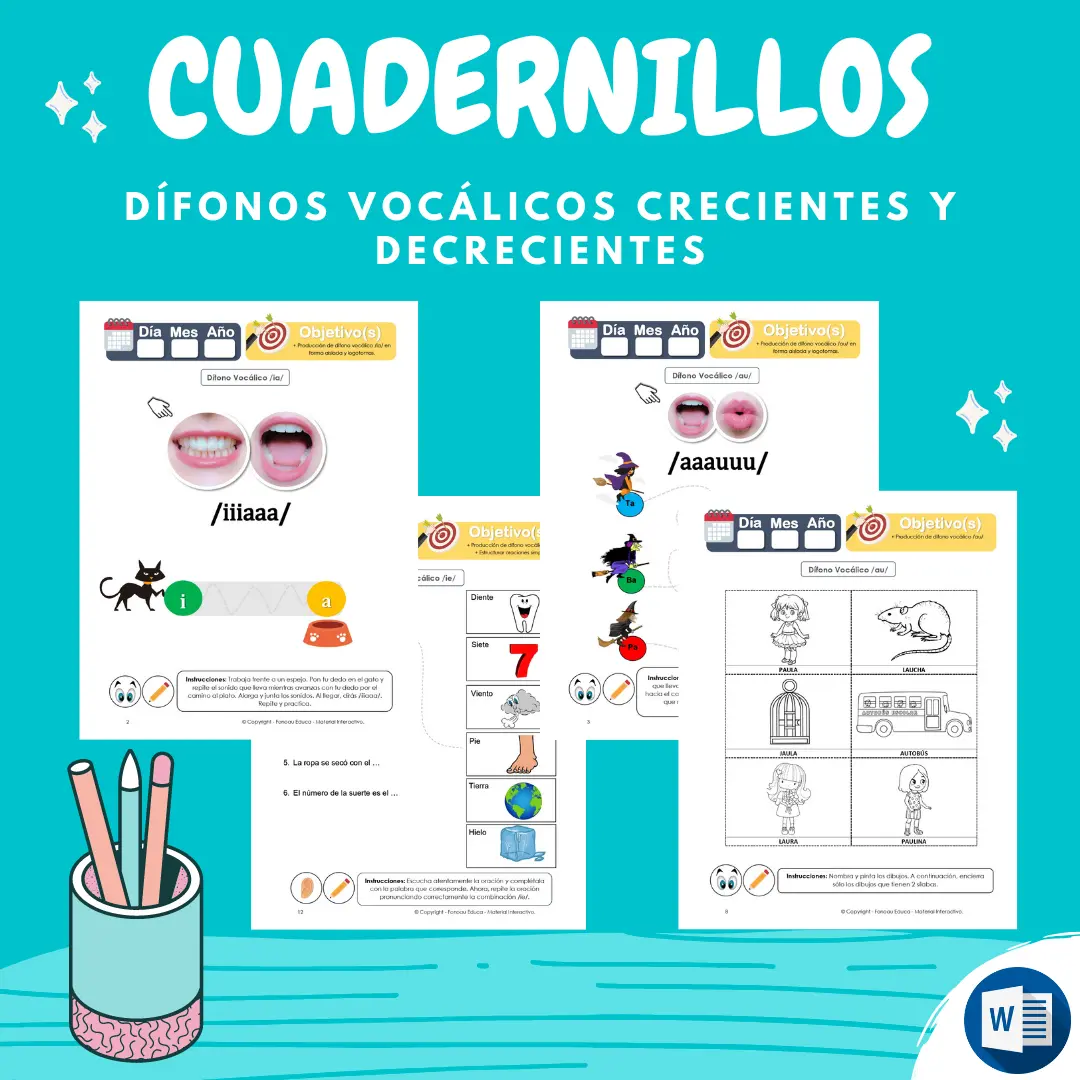 PACK: Cuadernillos Dífonos Vocálicos