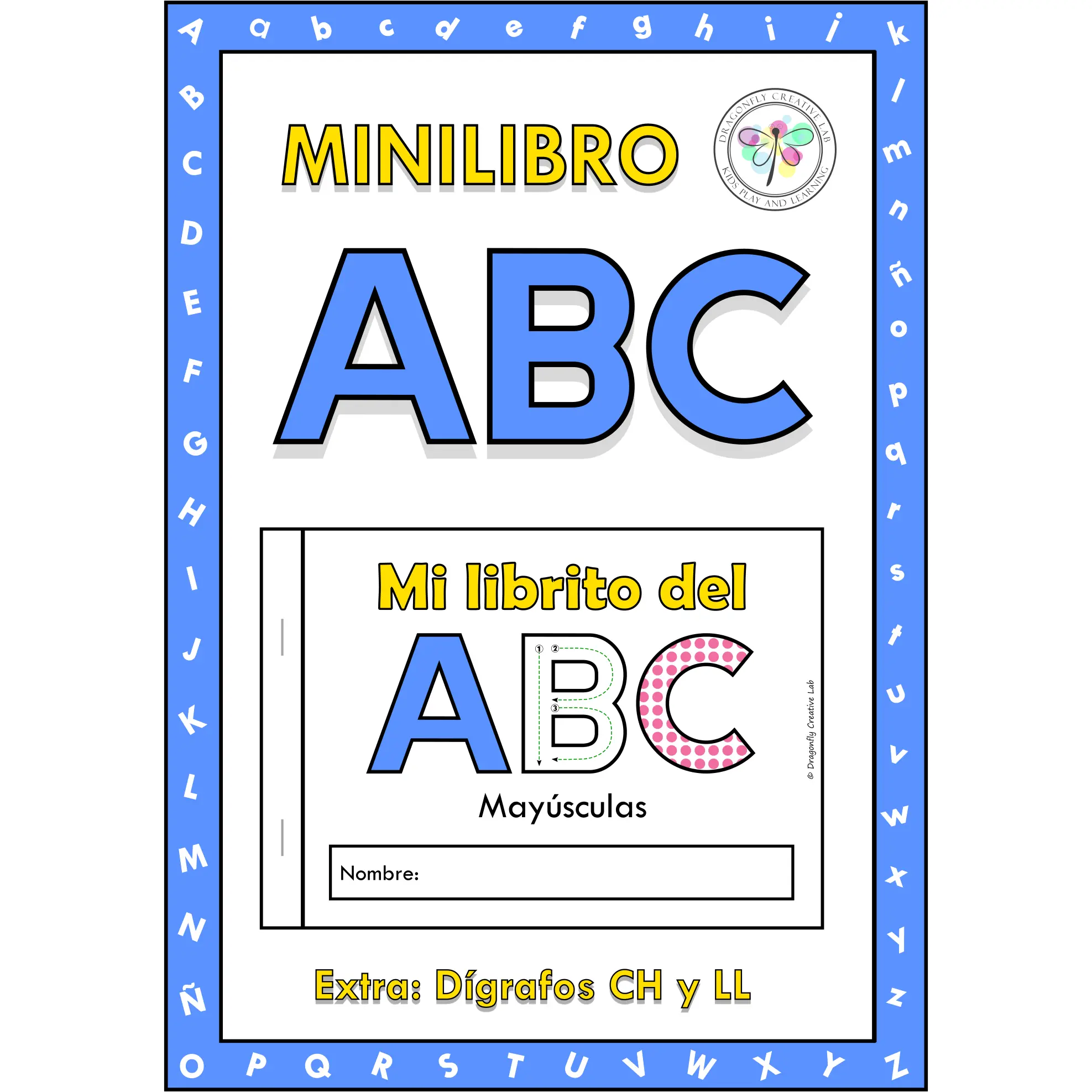 Spanish Minibook Coloring Tracing Alphabet Minilibro Abecedario Mayúsculas