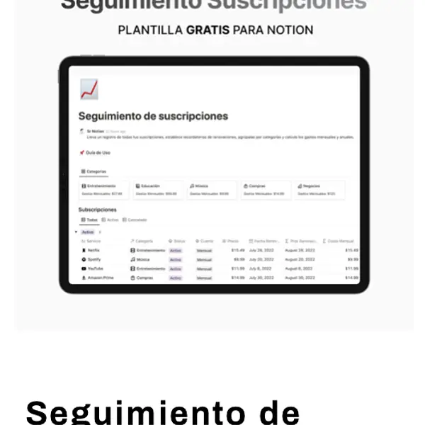 SEGUIMIENTO DE SUSCRIPCIONES