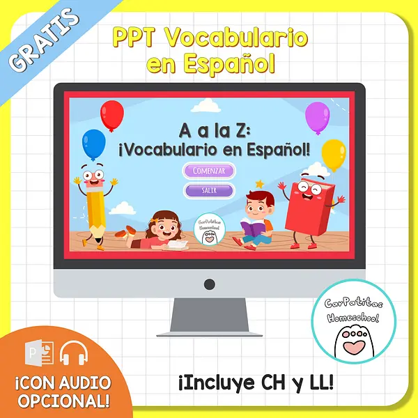 PPT Gratis: Vocabulario de la A a la Z en Español Para Niños