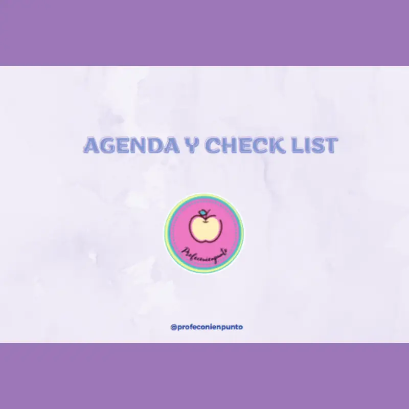 Agenda y Check List  PIE