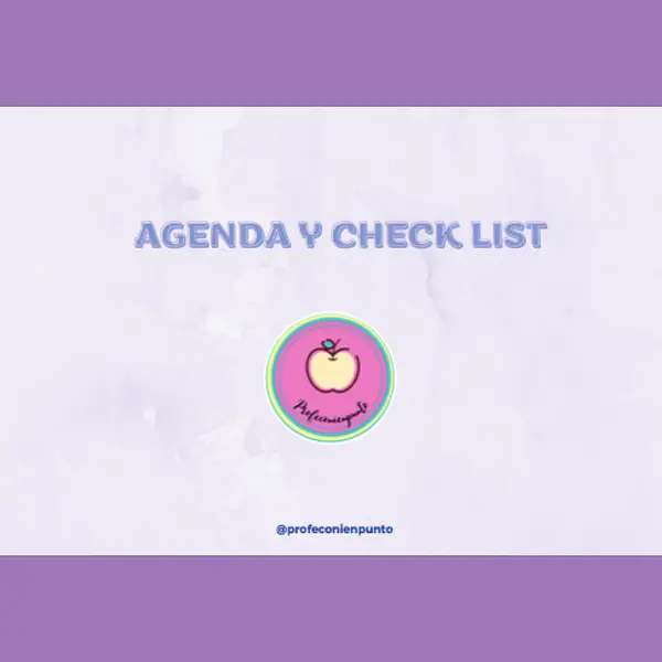 Agenda y Check List PIE