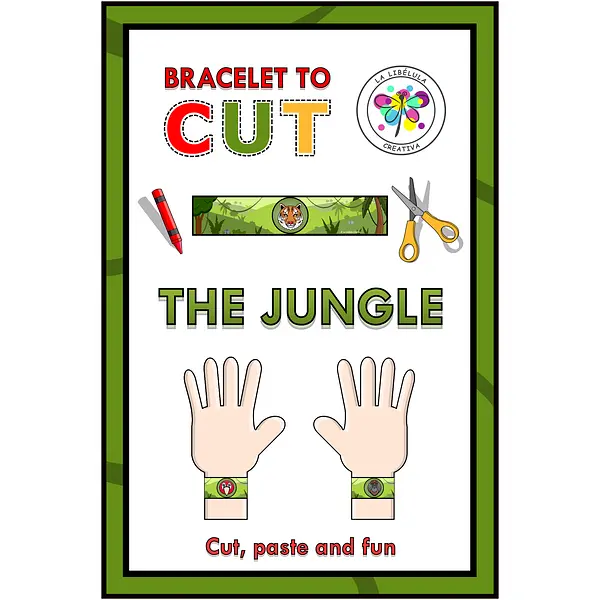 Bracelet Craft Cut Color Jungle Animals Play Fun