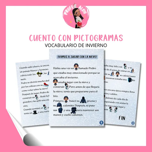 Cuento con pictogramas: Vocabulario de Invierno