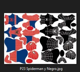 Spiderman 2 Rojo y 2 Negro
