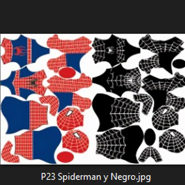Spiderman 2 Rojo y 2 Negro