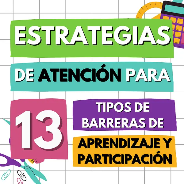 Estrategias de atención para 13 tipos de barreras de aprendizaje y participación.