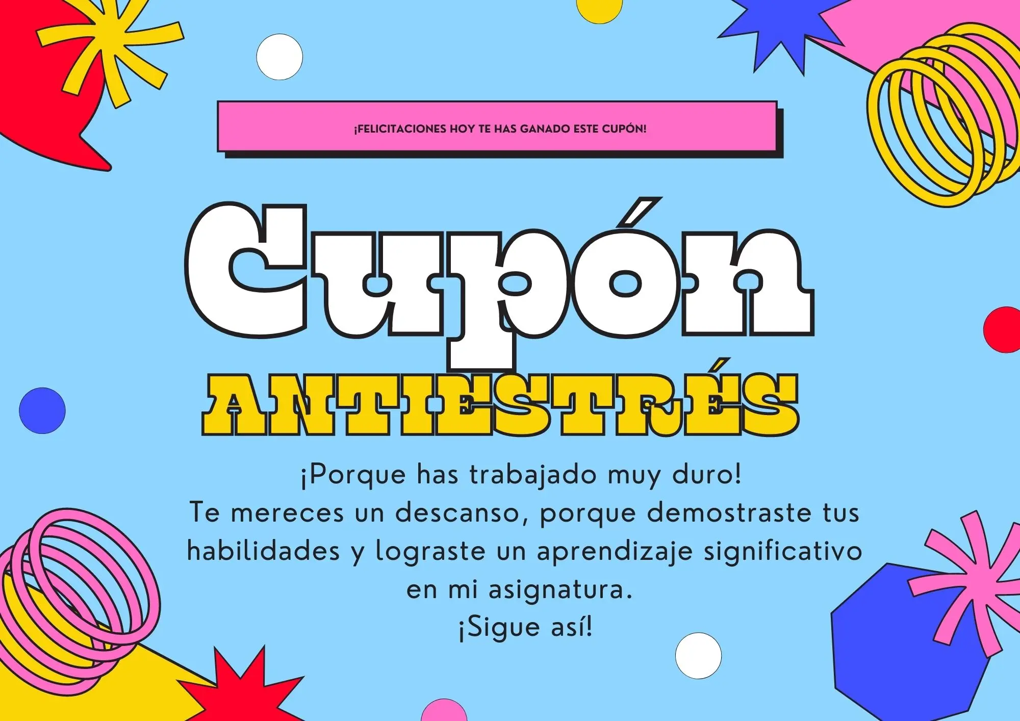 Cupones antiestrés