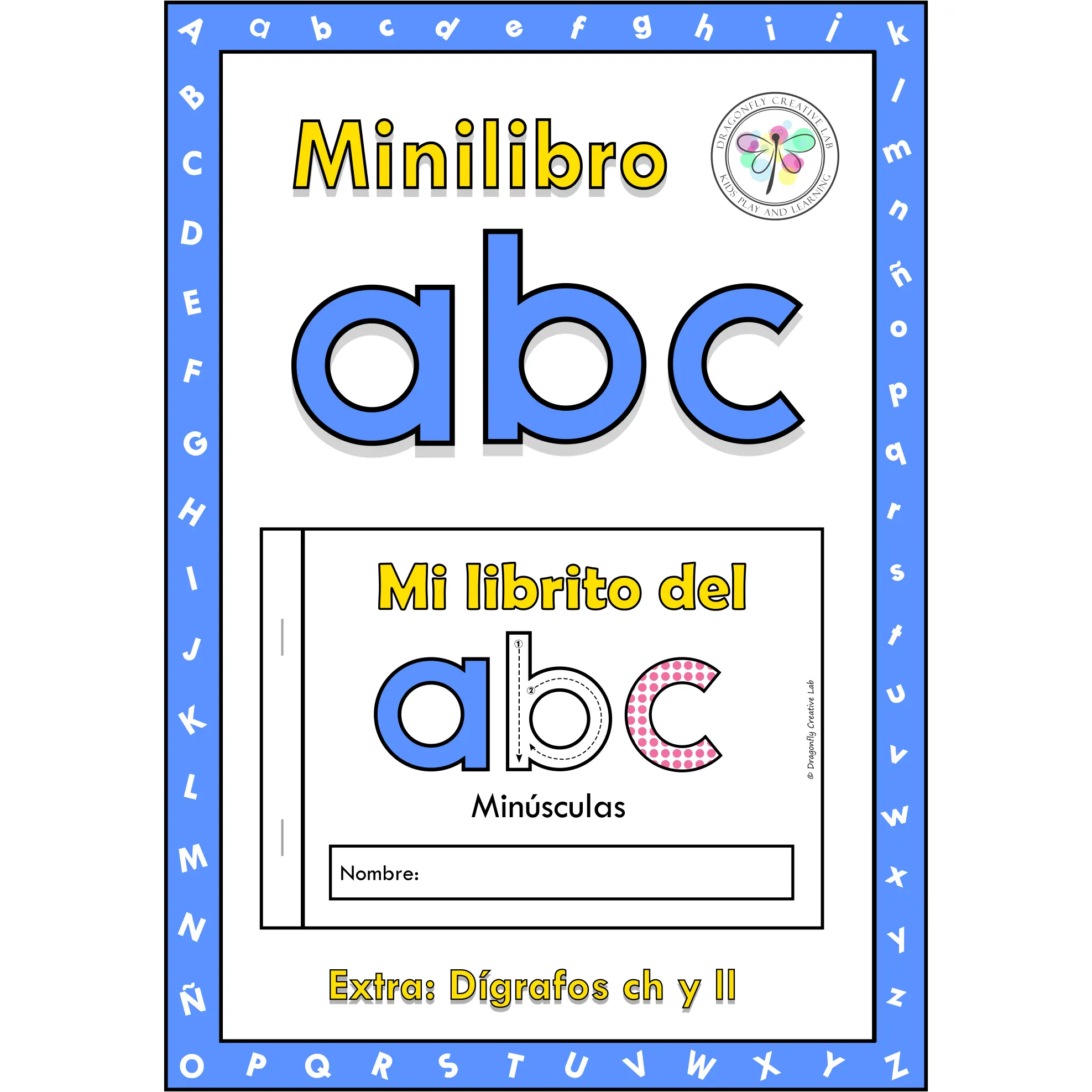 Spanish Minibook Coloring Tracing Alphabet Minilibro Abecedario Minúsculas