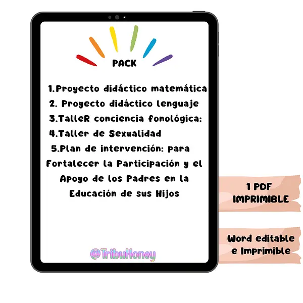 pack: proyectos, talleres, plan