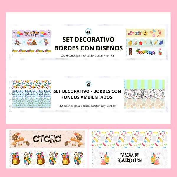 BORDES DECORATIVOS TEMÁTICOS - GRATIS