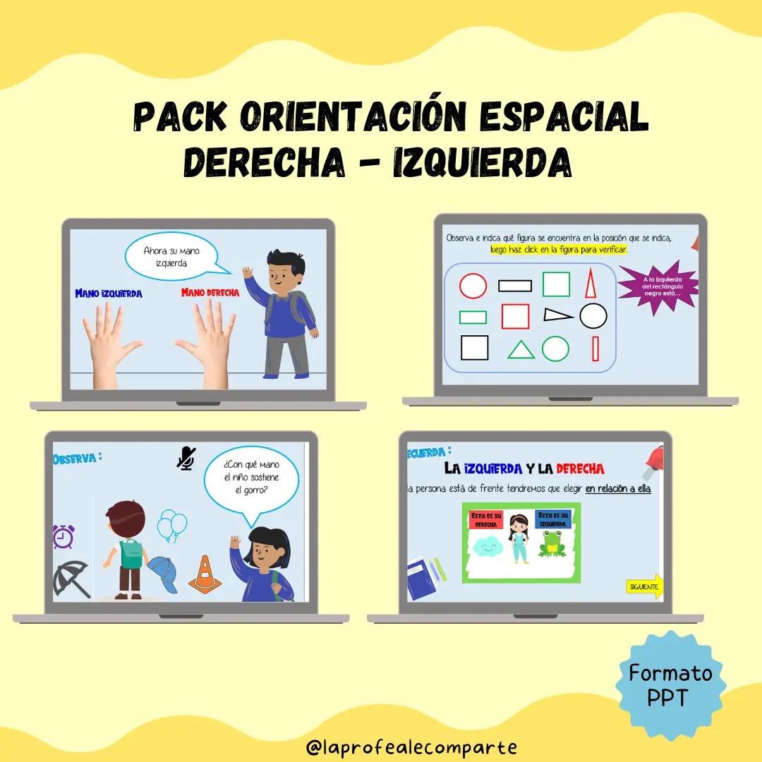 Pack Orientación espacial derecha - izquierda