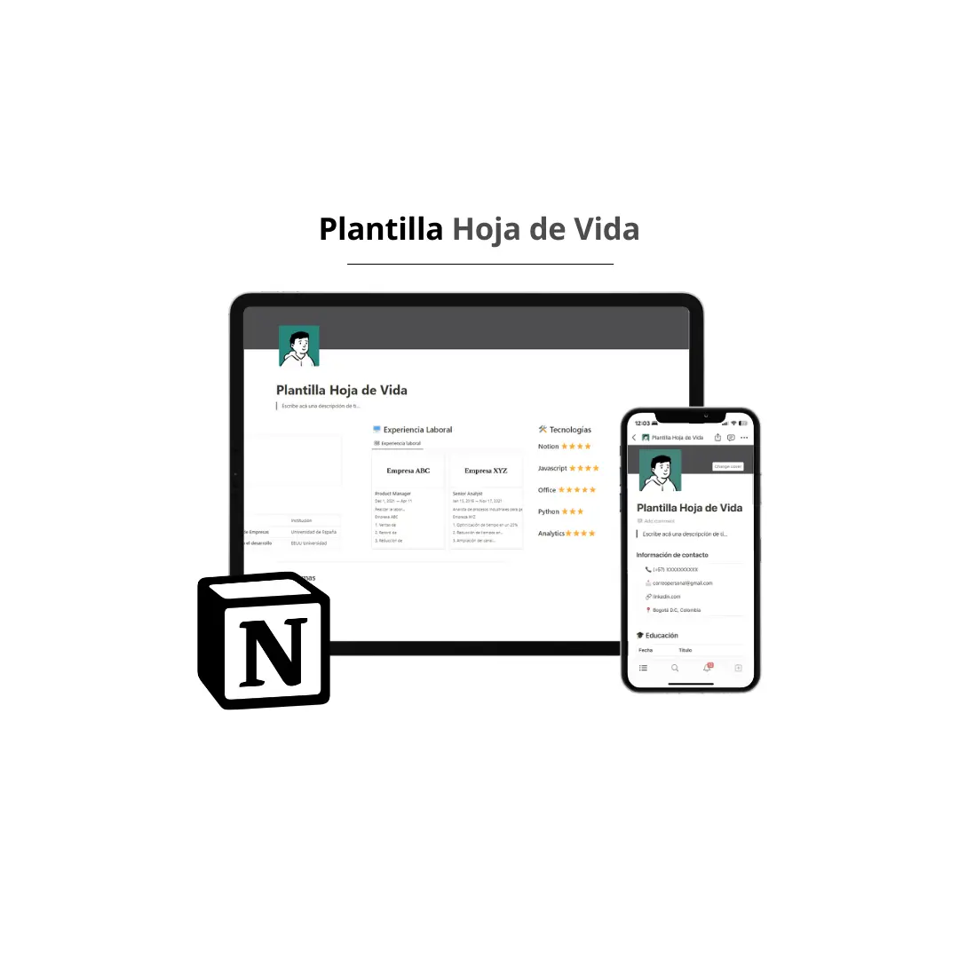 Plantilla para Hoja de Vida 📝