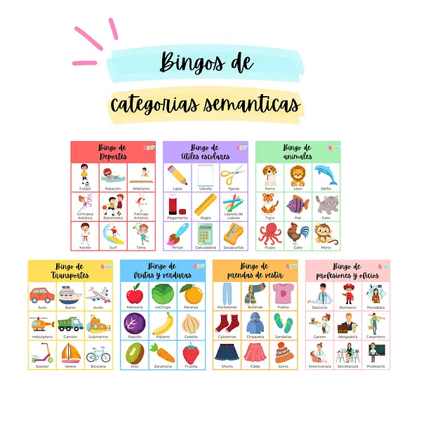 Bingos de Categorías Semánticas