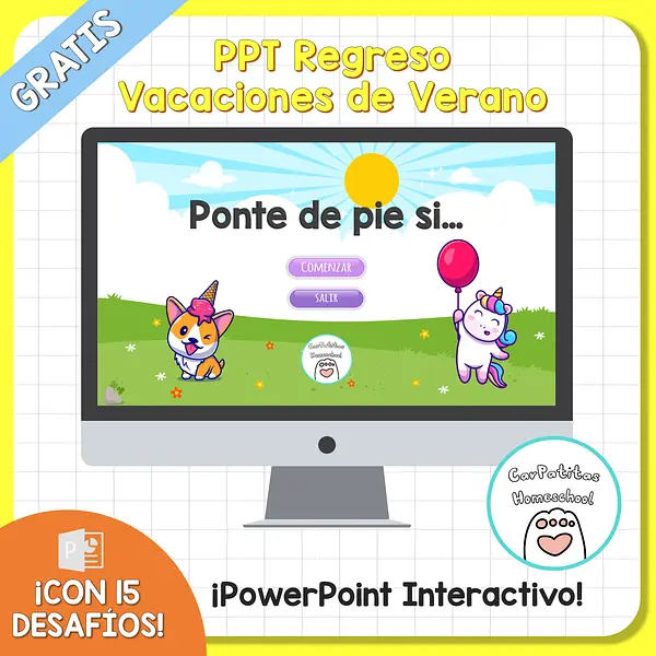 PPT Gratis: Juego Regreso de Vacaciones de Verano