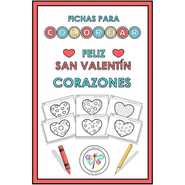 Spanish Worksheets Hearts Valentine´s Coloring Colorear Valentín Corazones