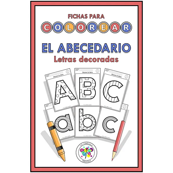 Spanish Coloring Alphabet ABC Letters Fichas Colorear Abecedario Letras