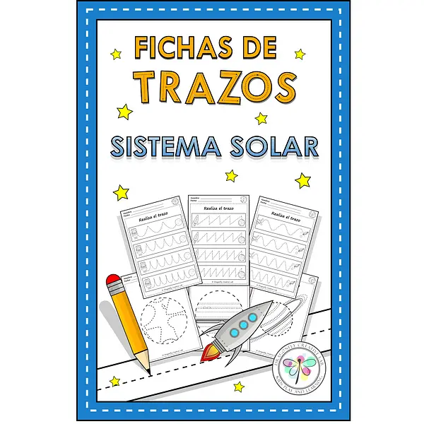 Spanish Worksheets Tracing Solar System Planets Fichas Trazos Sistema Solar Planetas