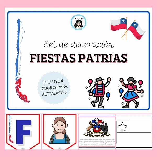 SET DECORACIÓN FIESTAS PATRIAS - CHILE