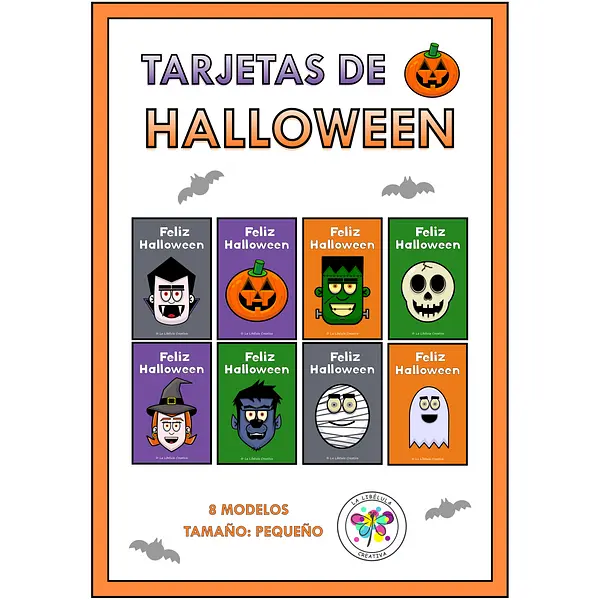 Spanish Halloween Tags Cards Characters Gifts Tarjetas Etiquetas Personajes 1